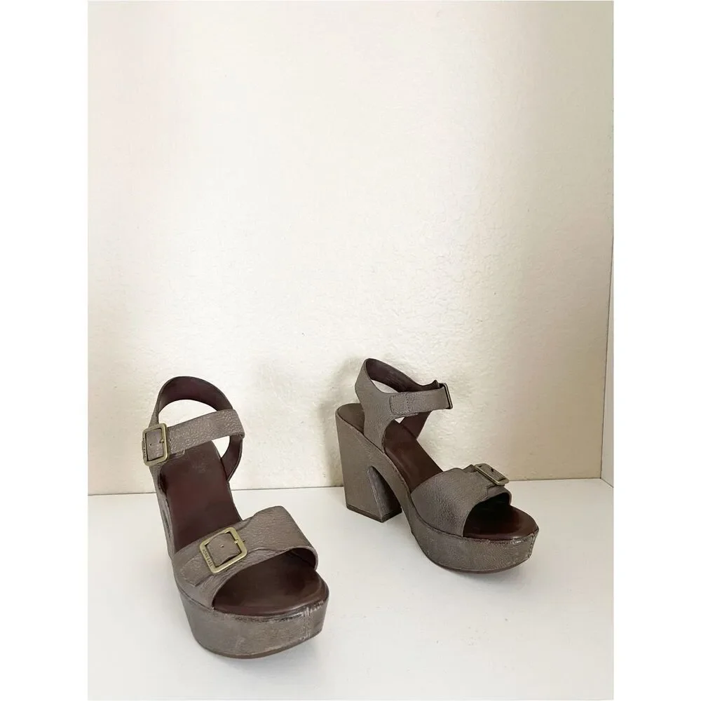 Kork-Ease Kenora Platform Sandals in gray brown